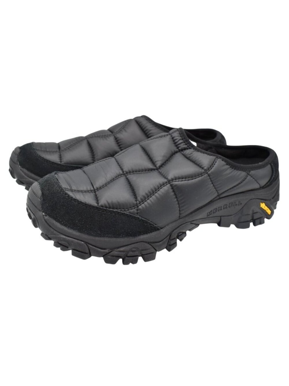 Merrell Women 10 MOAB 2 Slide‎ Quilted SE Slip On Black Vibram Sole Shoes Mules